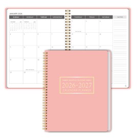 Monthly Planner 2026-2027, 2026 Calendar 24 Months Planner, Jan 2026 - Dec 2027, 8.6" x 11", Academic Calendar Hard PVC Cover with Spiral Bound, Perfect for School & Office for Women & Men
