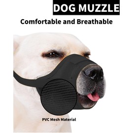 Hamibus 2-Pack Soft Mesh Dog Muzzle – Breathable & Adjustable, No-Bite and Escape-Proof Design for Grooming, Training, Walking – Fits Small, Medium & Large Dogs (Black, XXL)