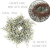 Factory Direct Craft Artificial Frosted Pine Evergreen Wreath Ring -