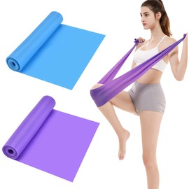 Bandas de Resistencia Elástica, 2pcs Ligas de Resistencia Látex para Ejercicio, Estiramientos Bandas Antideslizantes de Ejercicios para Yoga, Pilate, Crossfit, Fisioterapia, Ejercicios