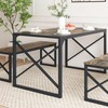 VECELO Kitchen Dining Table Set for 4 to 6, 55"