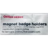 Office Depot Brand 4-Pack Clear Magnet Badge Holders 3 1/2"