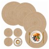 KASURE 8 Pieces Round Placemats Set, 30 cm Placemats(4) and