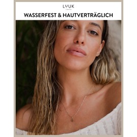 LUUK LIFESTYLE Filigree Necklaces with Pendant and Card with Happiness Saying, Timeless Design and Modern Motifs, in Silver, Gold and Rose Gold, Stainless Steel