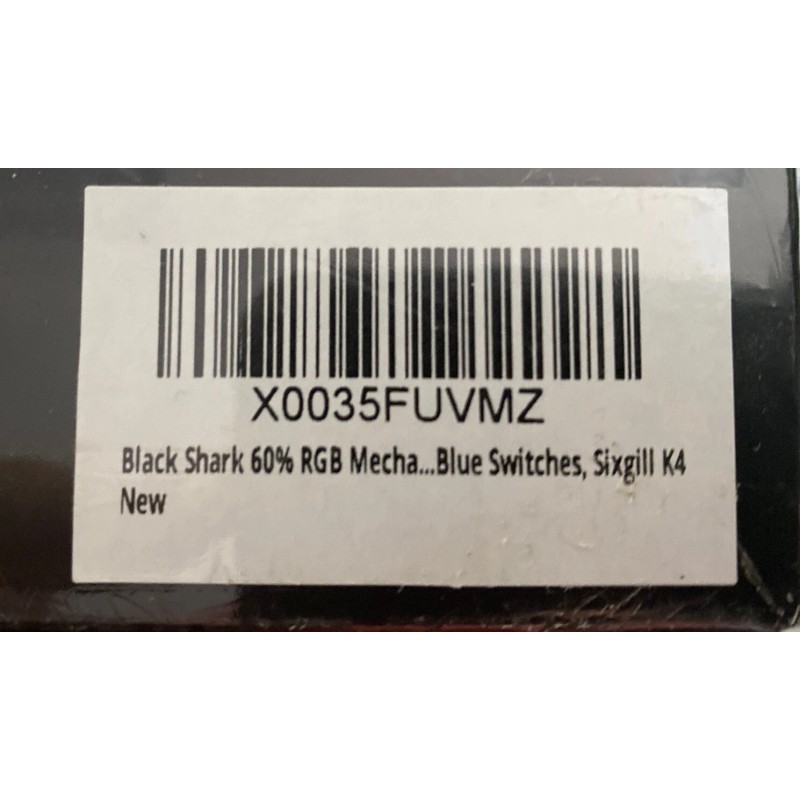 BLACK SHARK MECHANICAL KEYBOARD GAMING RGB BACKLIT WIRED PROGRAMMABLE SIXGILL