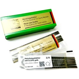 Antilope Jewelers Saw Blades #2/0 Jewelry Making Pack of 144 pcs. Made in German