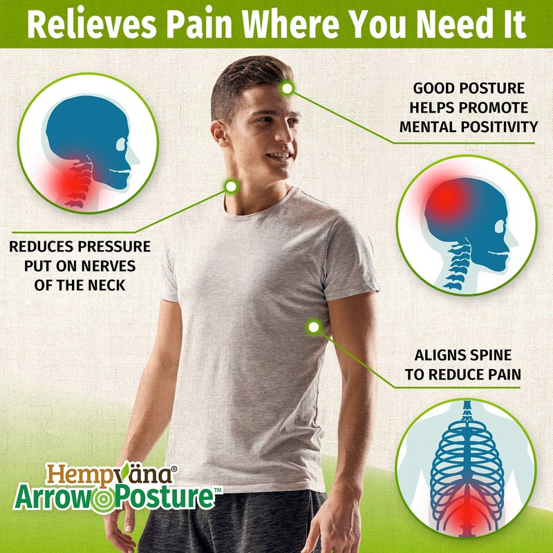 Hempvana Arrow Posture - Fully Adjustable Posture Support & Posture