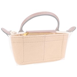 2-Pack Mini Bag Strap Compatible with Longchamp, Longchamp Bag Organizer, Punch-Free Adjustable Buckle Strap Design, Multi-Pocket Felt Handbag Organizer, for Small Tote Bag Organizer(1.2)