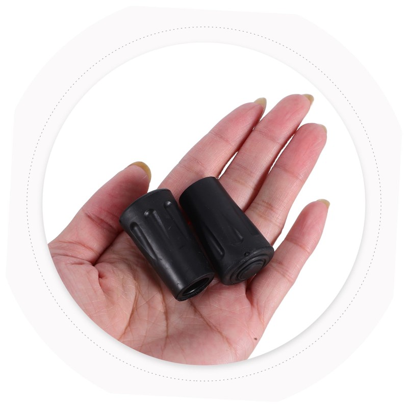 Healeved 30pcs Walking Cane Tips: Shock-Absorbing Rubber Trekking Pole Tips