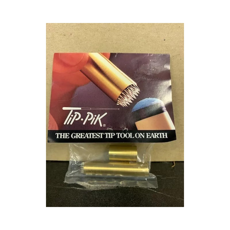 Tip Pik SOLID BRASS Tip Pik Cue Tip Tool, holds