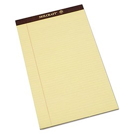 AbilityOne - Pad, Writing Paper, Top Bound, Legal Rule, Canary, 8-1/2" x 14" 7530-01-209-6526: Dozen, 12 Item(s)