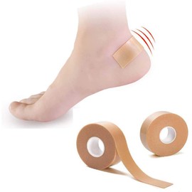1Roll 2.5cm x 500cm Foot Heel Ankles Wrist Tape, Waterproof Wear-Resistant Foam Anti-Slip Breathable Sticker, to Prevention Blister and Chafing Cushion Protection for Men Women