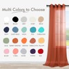 KOUFALL - Cortinas transparentes de lino sintético con ojales, 2