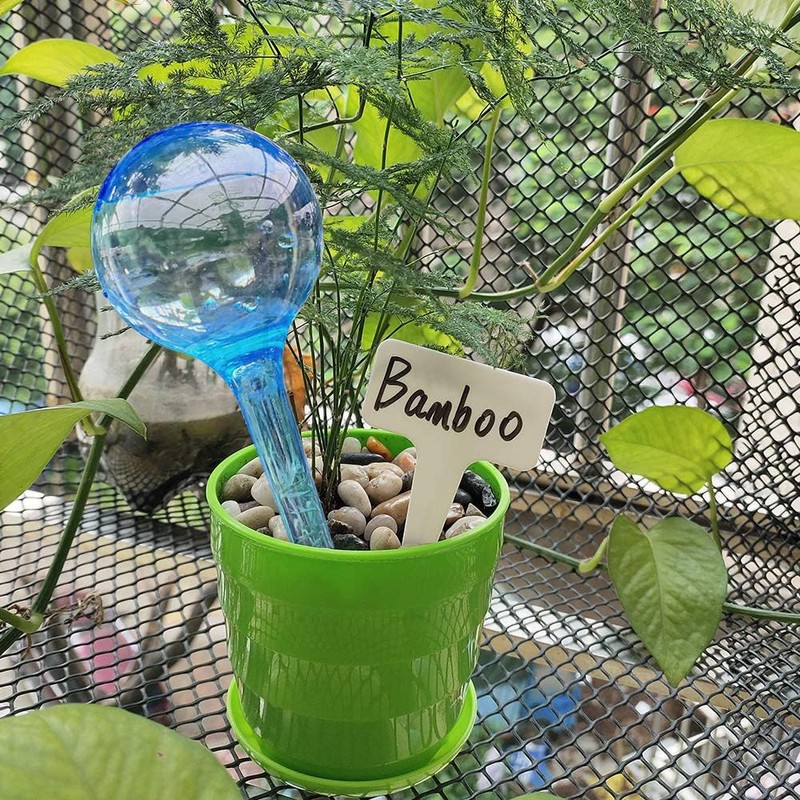 MOONSOUND Small Plant Watering Globes, 6pcs Plastic Plant Watering Devices,