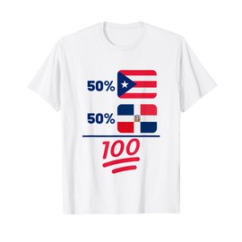 Puerto Rican Plus Dominican Heritage Nationality Flag T-Shirt