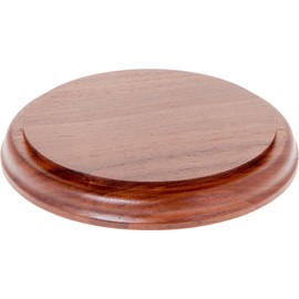 Plymor Solid Walnut Round Wood Display Base with Ogee Edge, 0.75" H x 6.25" D