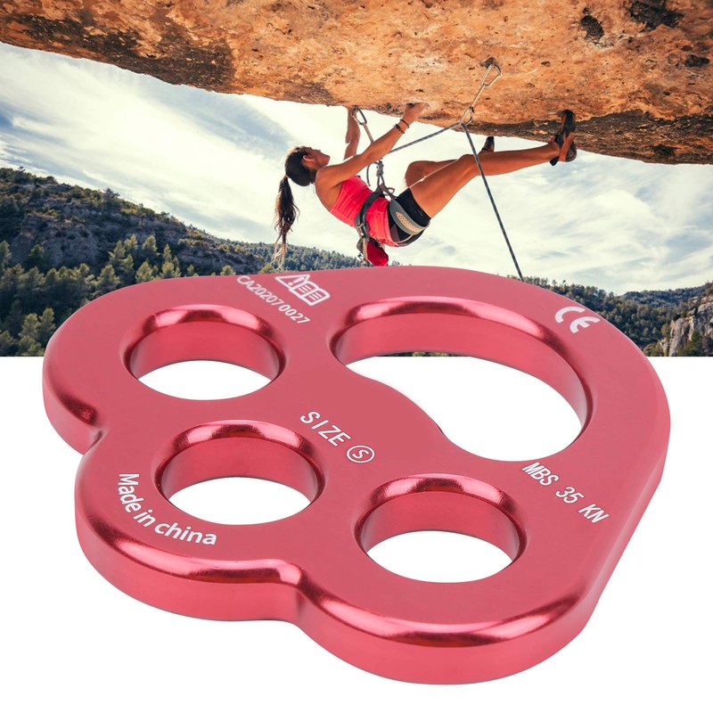 Placa de aparejo, placa de aparejo de escalada, 3 agujeros