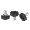 QUARKZMAN M5 x 10 mm Male Thread Knurled Knobs Thumb