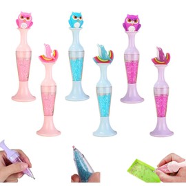 6 Pcs Diamond Art Painting Point Drill Pen,Diamond Art Accessories and Tools,Automatic Dispensing Diamond Painting Pen for Nail Art Crafts Making