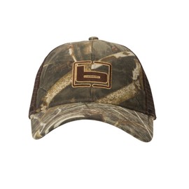 Banded Trucker Camo Mesh Back Cap, MAX5/Brown, OSFA