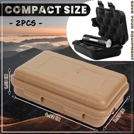 2 Pcs Small Hard Case with Foam – 4.92 x 2.95" Small Waterproof Box, Geocache Containers – Partially Waterproof Case with Foam | Secure Closure, Durable Plastic, Antistatic Padding, for Universal Use