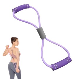 Saludea Resistance Band with Handles, Arm Figure 8 Resistance Band with Handles, Chest Expander, Yoga Gym Fitness Pulling Rope 8 Word Elastic for Arm and Shoulder Stretch