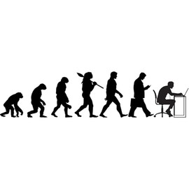 SP13343 7pack Evolution of Man Silhouette Cardboard Cutout Standee Standup