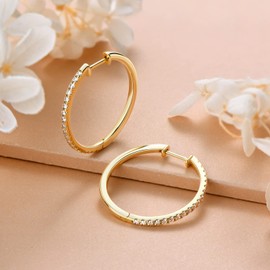 AINUOSHI Women's Earrings 925 Silver Stud Earrings White Gold Jewellery Gift for Her Women Mum Girlfriend Birthday Valentine's Day, Sterling Silver