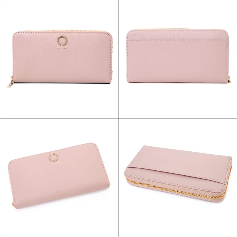 JILLSTUART JSLW0DT1 Long Wallet, Cowhide Leather, Round Zipper, Charm, Coin