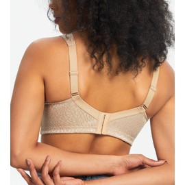 HACI Women's Full Coverage Minimizer Bra Non Padded Wirefree Full Figure Plus Size Bras for Large Bust(36DD, Toffee)