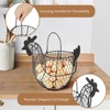 Flexzion Chicken Egg Basket, Egg Storage Holder with Handle for