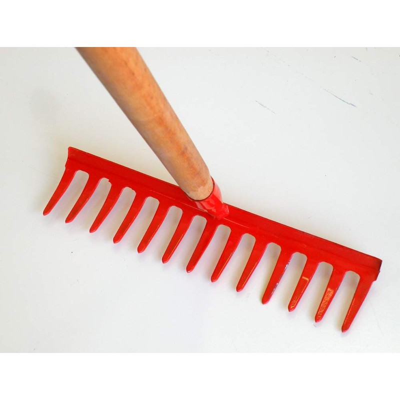 13-Tine Forged Bow Rake, Solid Aim Tools Garden Rake, Durable