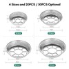 50PCS 9 Inch Disposable Aluminum Foil Plates Round Tin Foil