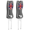 FINGER TEN Golf Divot Repair Tool Switchblade with Ball Marker