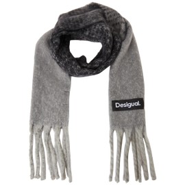 Desigual Women's Accessories Fabric Long Boa Scarf, black