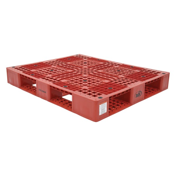 Vestil PLP2-4840-RED Red Polyethylene Pallet with 4 Way Entry, 6600