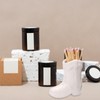 Cowboy Boot Match Holder, Ceramic Boot Match Holder with Striker