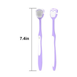 N-amboo Tongue Scraper Tongue Cleaner Tongue Brush Two Sides Four Colors 8 Pieces