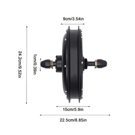 Wheel Hub Motor, 36V E-Bike Rear Wheel Hub Motor, 350RPM Ebike Mid Drive Motor for The Rear Wheels of Bicycles with Dropouts of 5.31 Inches