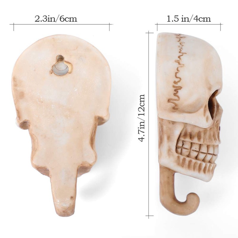 Arola Skull Wall Hooks Key Hooks Decorative Wall Mount Key