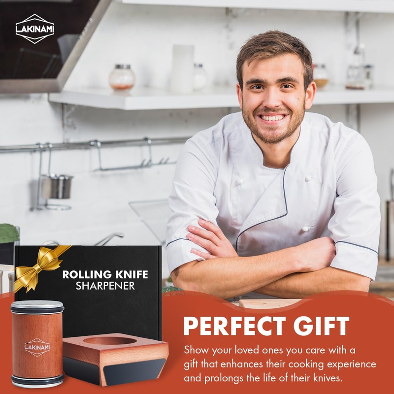 Knife Sharpener, Rolling Knife Sharpener Kit With Magnetic Holder, Kitchen