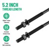 Racewill 12 inch Square Bend U-Bolt Kits, Heavy Duty Steel