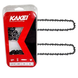 KAKEI (2 Pack) Chainsaw Chain 10" - 3/8" LP, 043" Gauge, 40 Links - Compatible with Ryobi, Worx, Echo & More
