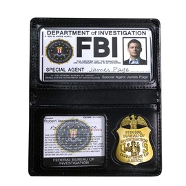 Cos Moments Federal Bureau of Investigation ID Card + Faux Leather Holder Supernatural FBI Badge Dean