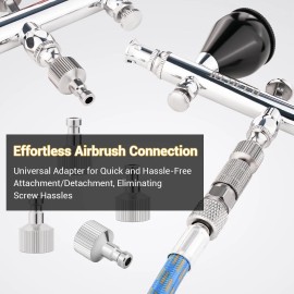 NEOECO Airbrush Quick Disconnect Coupler Release Fitting & Plug, 6Pcs 1/8 in BSP
