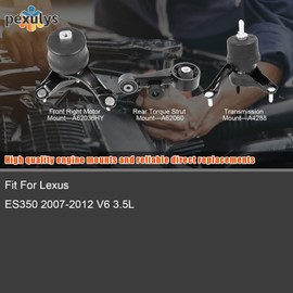 3PCS Engine Motor Mount & Transmission Mount Set, for Lexus ES350 2007-2012 V6 3.5L, Replace OE: A4288, A62036, A62060