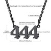 FindChic 444 Angel Number Necklace Angle Number Neclace Black Choker