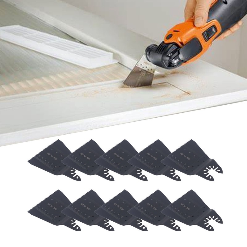 10Pcs Oscillating Tool Blades Universal Saw 65mm Fine Teeth High