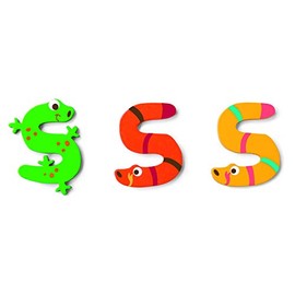 Scratch Letter S 6 cm Decoration Wood, Multicolour, 9 x 8 cm