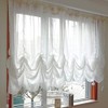 FADFAY Farmhouse White Lace Shabby Elegant Chic Sheer Curtain with